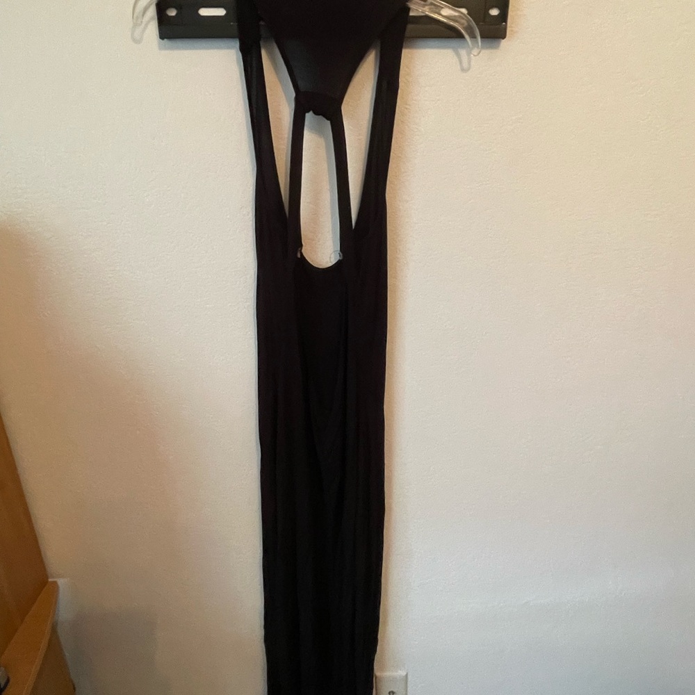 Black Maxi Dress with Open Back